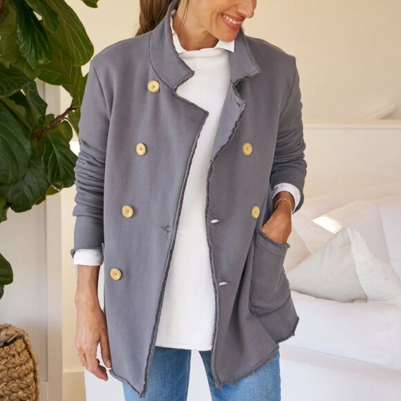 Frank and Eileen Belfast Sweatshirt Fleece Peacoat